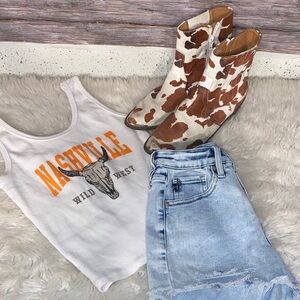 KanCan Acid Wash Distressed Denim Shorts